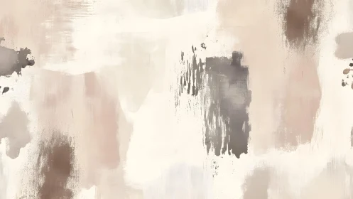 Neutral Abstract Brushstroke Art in Soft Beige and Taupe Tones.