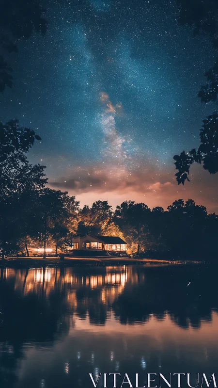 Lakeside lantern house quietly eavesdrops on the Milky Way