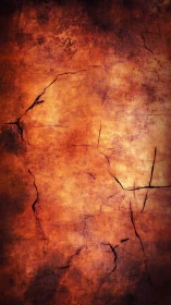 Cracked Earth Surface: Oxidized Rust Texture with Linear Fractures.