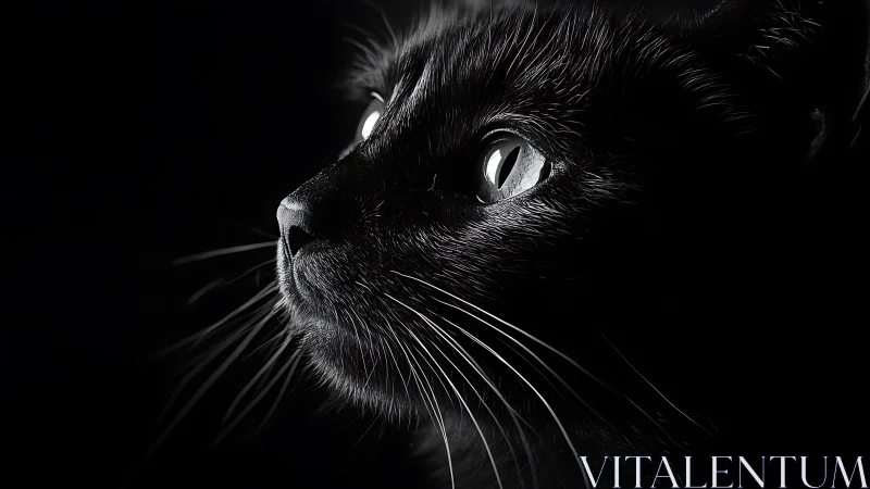 Luminous Gaze Pierces the Obsidian Void