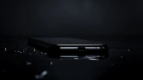 Illuminated Electronic Devices Against Dark Surface