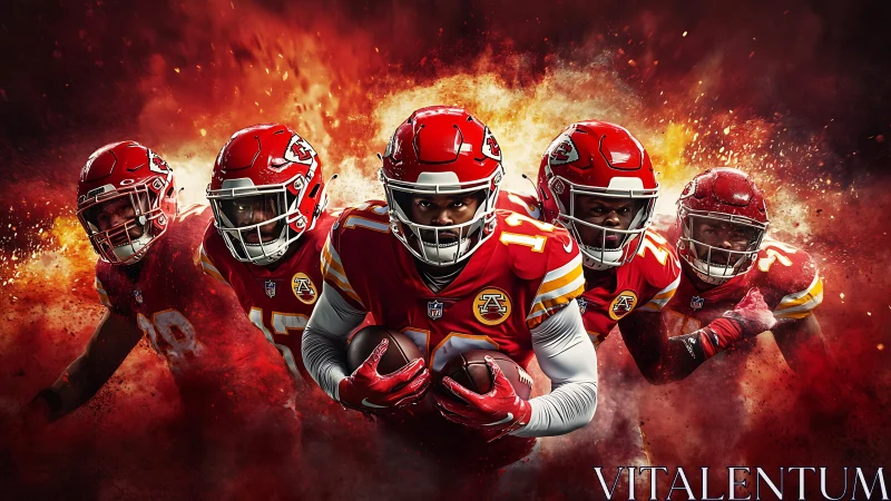 Explosive composite portrait isolates Kansas City offense in motion