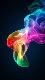 Chromatic fluid light ribbons form a luminous abstract vortex