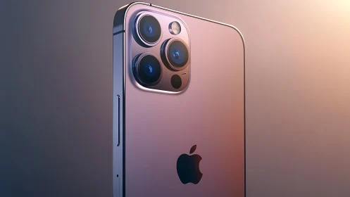 iPhone 13 Pro in Rose Gold with Triple Camera System.