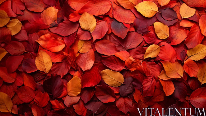 Autumn leaves create a warm, textured seasonal backdrop