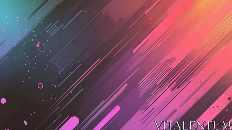 Diagonal neon vector streaks with gradient glitch structure.