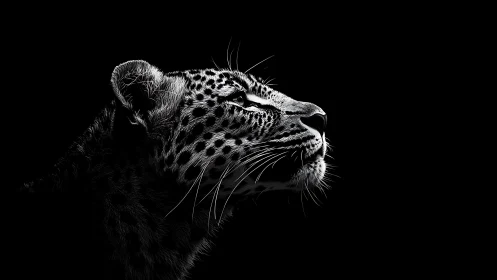 Nocturnal Whispers: The Leopard's Contemplative Gaze.