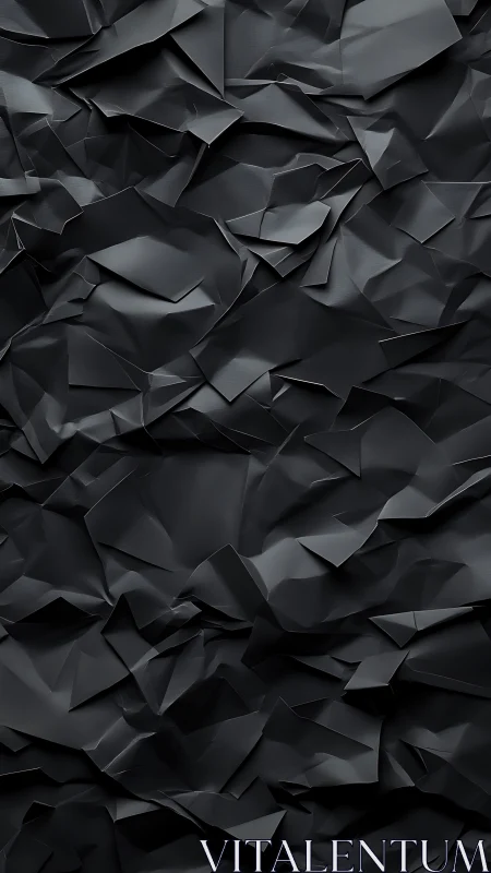 Origami Nightfall: jagged charcoal folds in quiet motion.