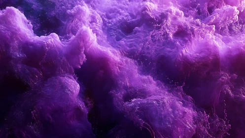 Luminous Violet Tempest, Where Liquid Nebulas Collide.