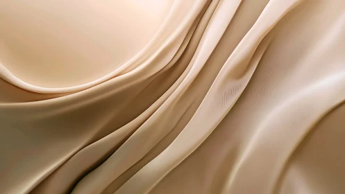 Silk fabric waves form soft nude abstract flowing layers.