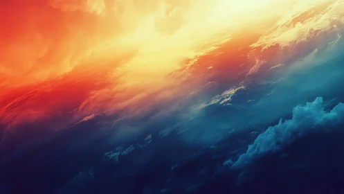 Atmospheric gradient horizon with thermal-spectral cloud strata.