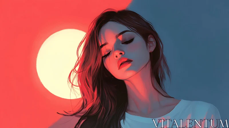 Soft glow between day and night on a quiet portrait.