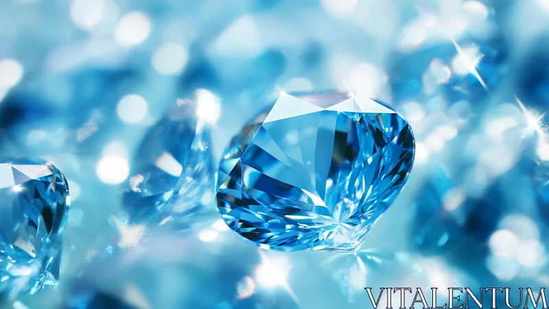 Blue diamond daydream scattering light across crystal seas.