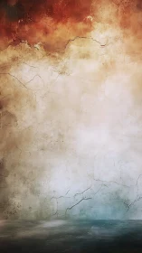 Aged plaster wall gradient with textured cracked surface plane