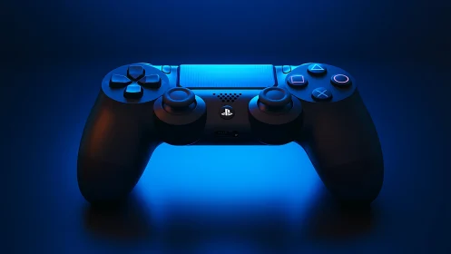 PlayStation 5 DualSense Controller - Cyan Blue Colorway Professional Render