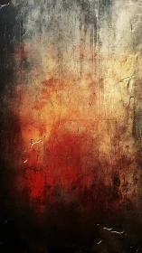 Textured vertical wall surface with dark red burn marks