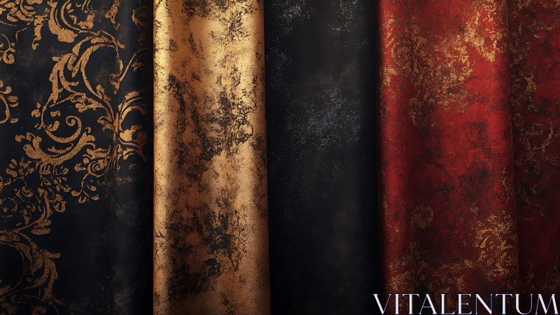 Velvet dusk and molten gold drapery in baroque whispers.