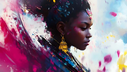 Radiant portrait celebrates quiet strength in vibrant color