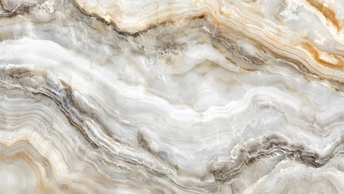 Elegant natural marble texture with wavy layers in neutral tones.