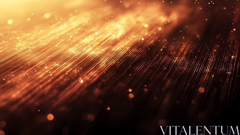 Glowing golden light streaks with sparkles in abstract digital art.