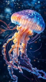 Starlit jellyfish drifting through a glowing midnight tide.