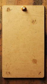 Warm wooden clipboard waiting for notes, sketches, stories.
