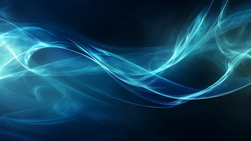 Soft electric currents drifting across midnight blue.