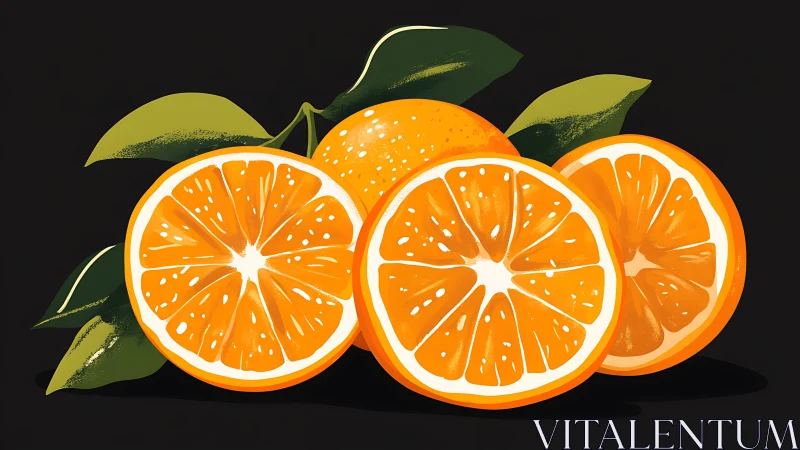 Sunlit orange slices glowing with fresh, juicy sweetness.