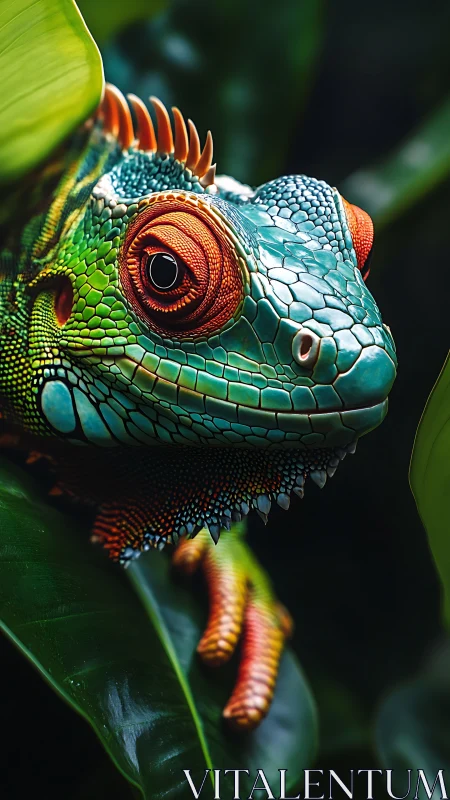 Close-up 3D render shows detailed lizard head and forelimb