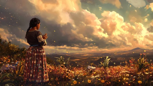 Sunlit meadow invites a quiet moment of wonder and hope