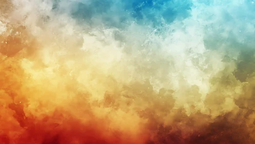 Horizontal gradient cloud texture displays warm to cool hues
