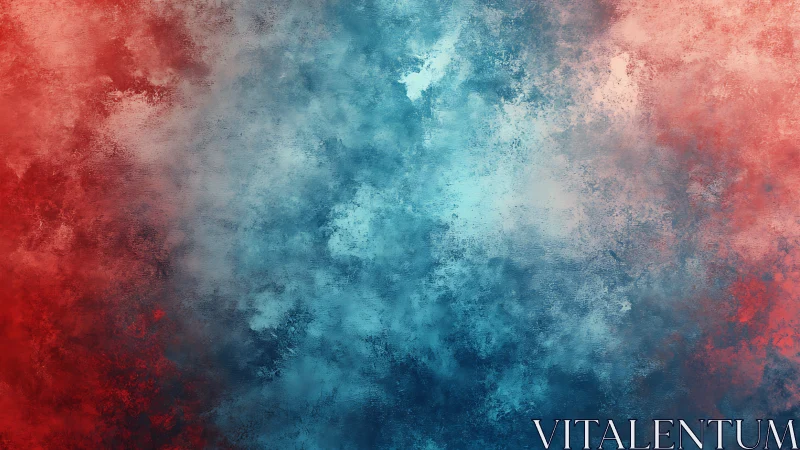 Textured red blue gradient abstract with cloudlike diffusion.