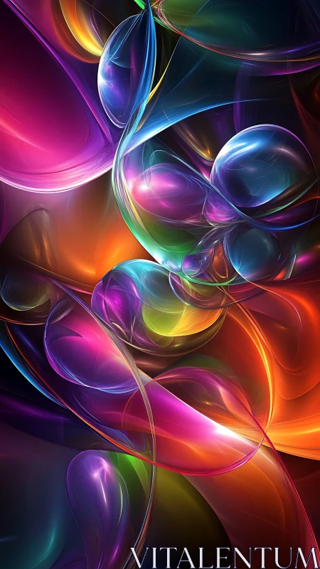 Multicolored translucent curves and spheres in abstraction.