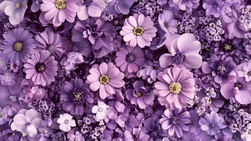 Purple Flowers in Full Bloom. A Lush Garden Escape.