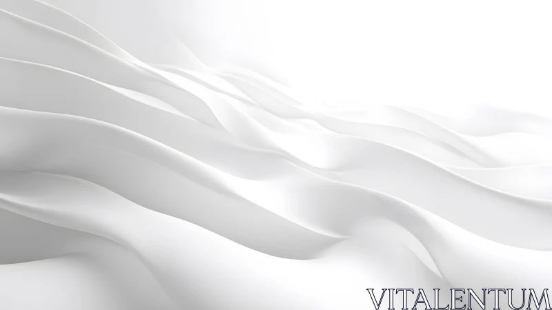 Smooth White Abstract Waves Background with Minimalist Design.