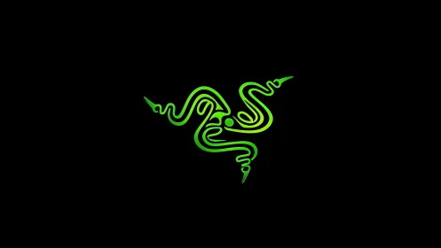 Neon triple-serpent emblem coiled on obsidian silence.