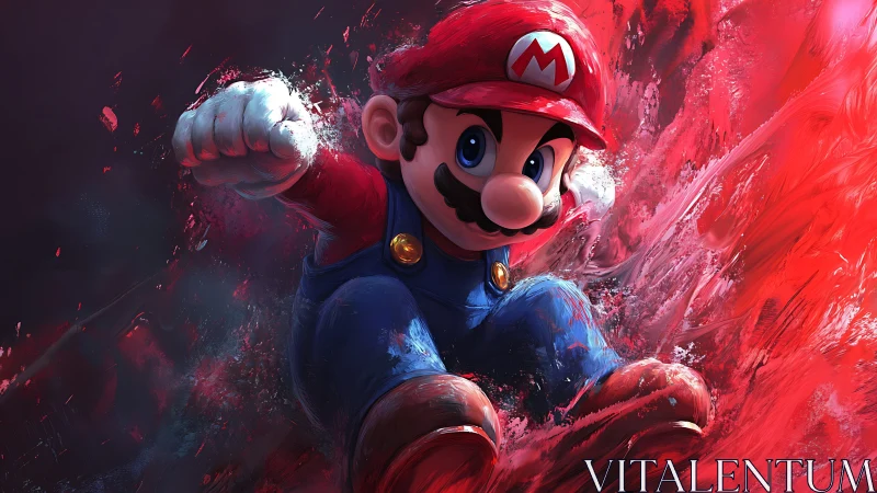 Digital rendering shows stylized plumber figure in motion