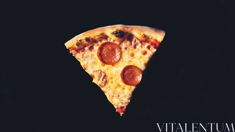 Golden pepperoni pizza slice invites a cozy snack break