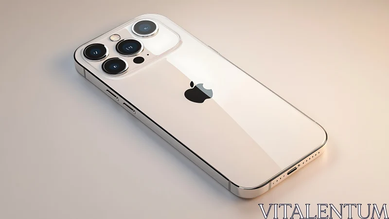 iPhone 12 Pro Max White Smartphone 3D Rendering.