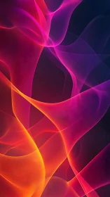 Neon light waves flow across a dark gradient background