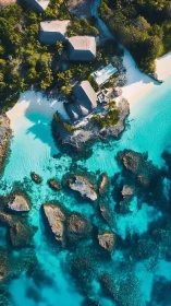 Turquoise Cove Retreat Nestled Among Rocky Outcrops