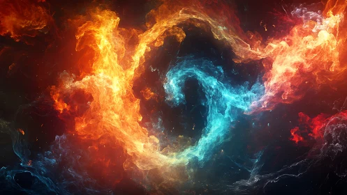 Chromatic Plasma Vortex: High-Intensity Thermal Dynamics Composition.