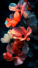 Luminescent Poppy Arrangement: Volumetric Light Study.