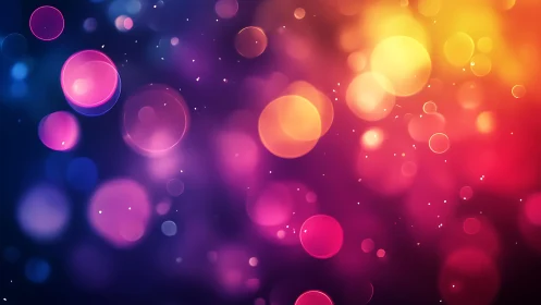 Vibrant bokeh light background in abstract digital style.