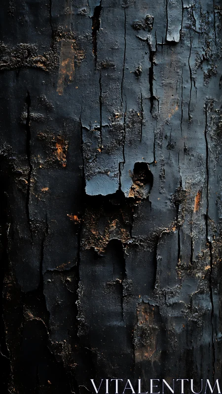 Oxidized Metal Surface with Stratified Corrosion Patterns.