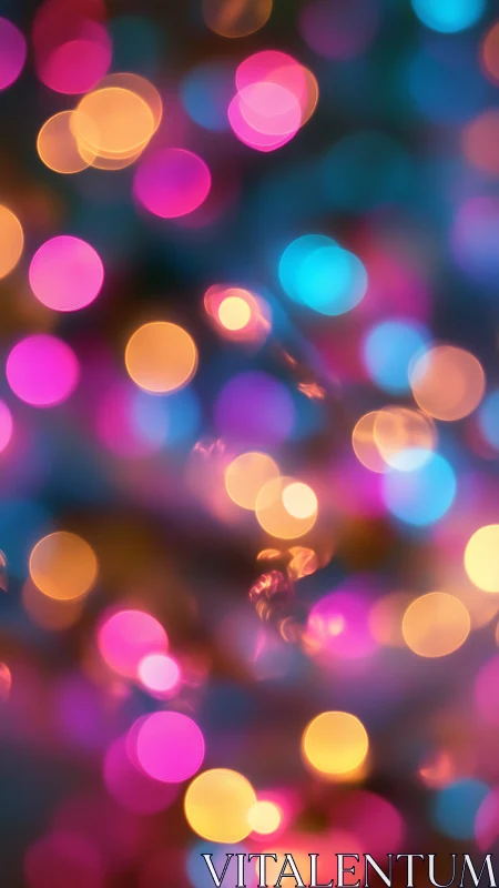 Colorful bokeh lights dance in a dreamy, joyful blur