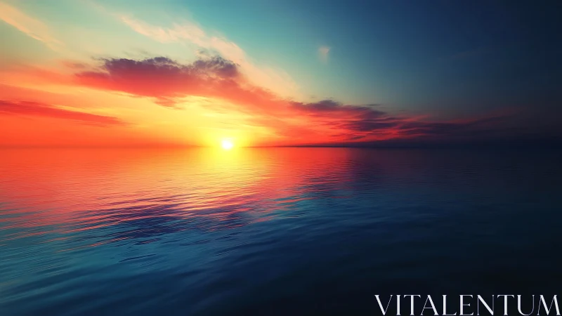 Sunset paints the horizon while the ocean quietly remembers