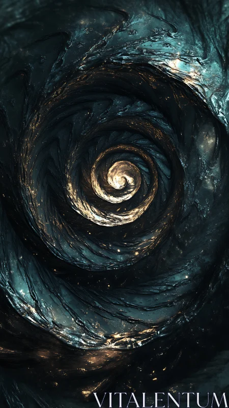 Fractal cosmic vortex with luminous spiral singularity core