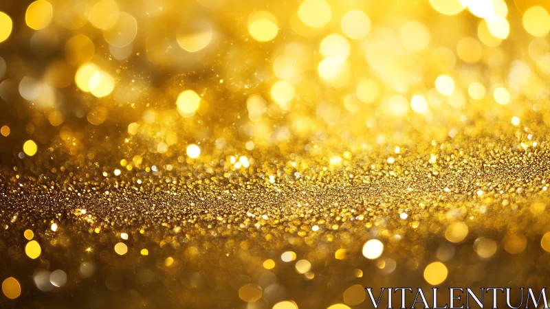 Sparkling Gold Glitter Abstract Background With Bokeh Effect.