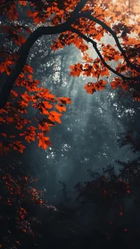 Autumn's Glow Through the Canopy.